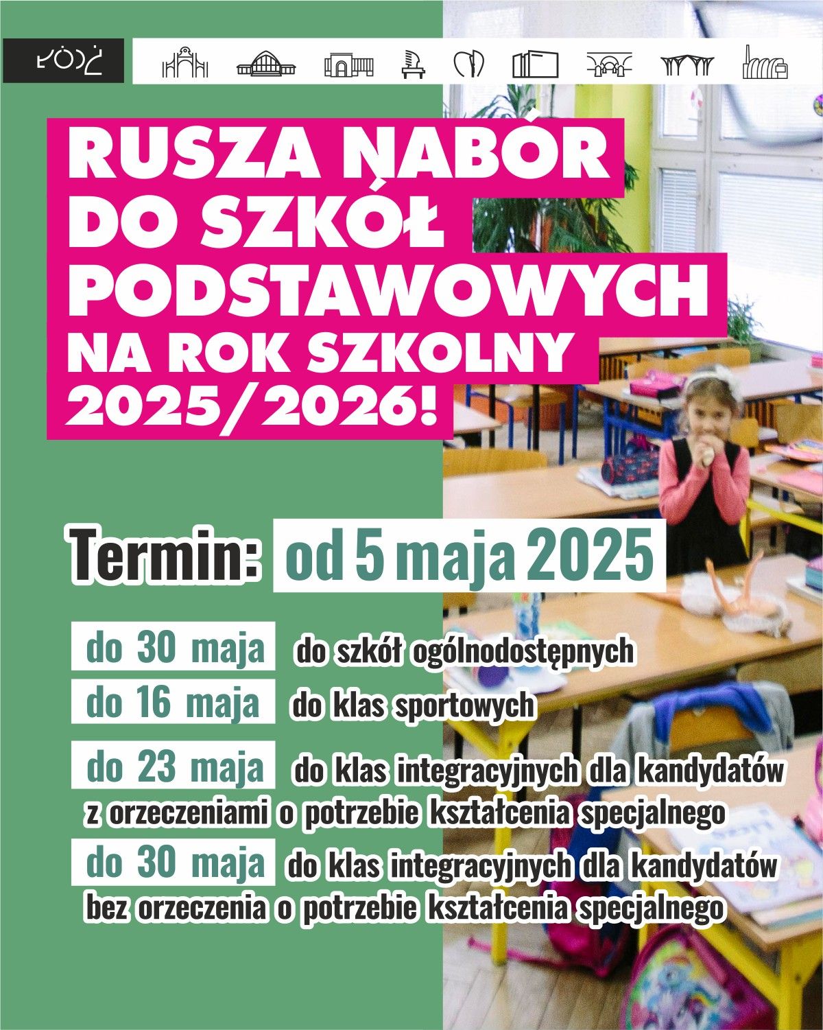 plakat informujący o rekrutacji