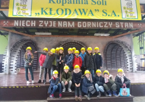 Klasa 5c na terenie kopalni soli w Kłodawie.