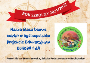 Kolorowy plakat projektu „Europa i ja”