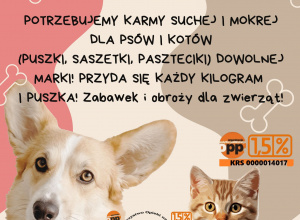 Zbiórka dla zwierząt w naszej szkole